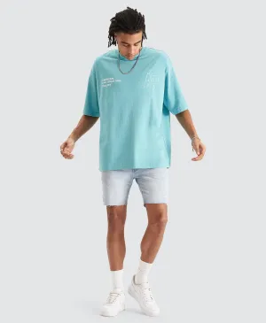 AMERICAIN Seine Extra Oversized T-Shirt - Aquarelle Green