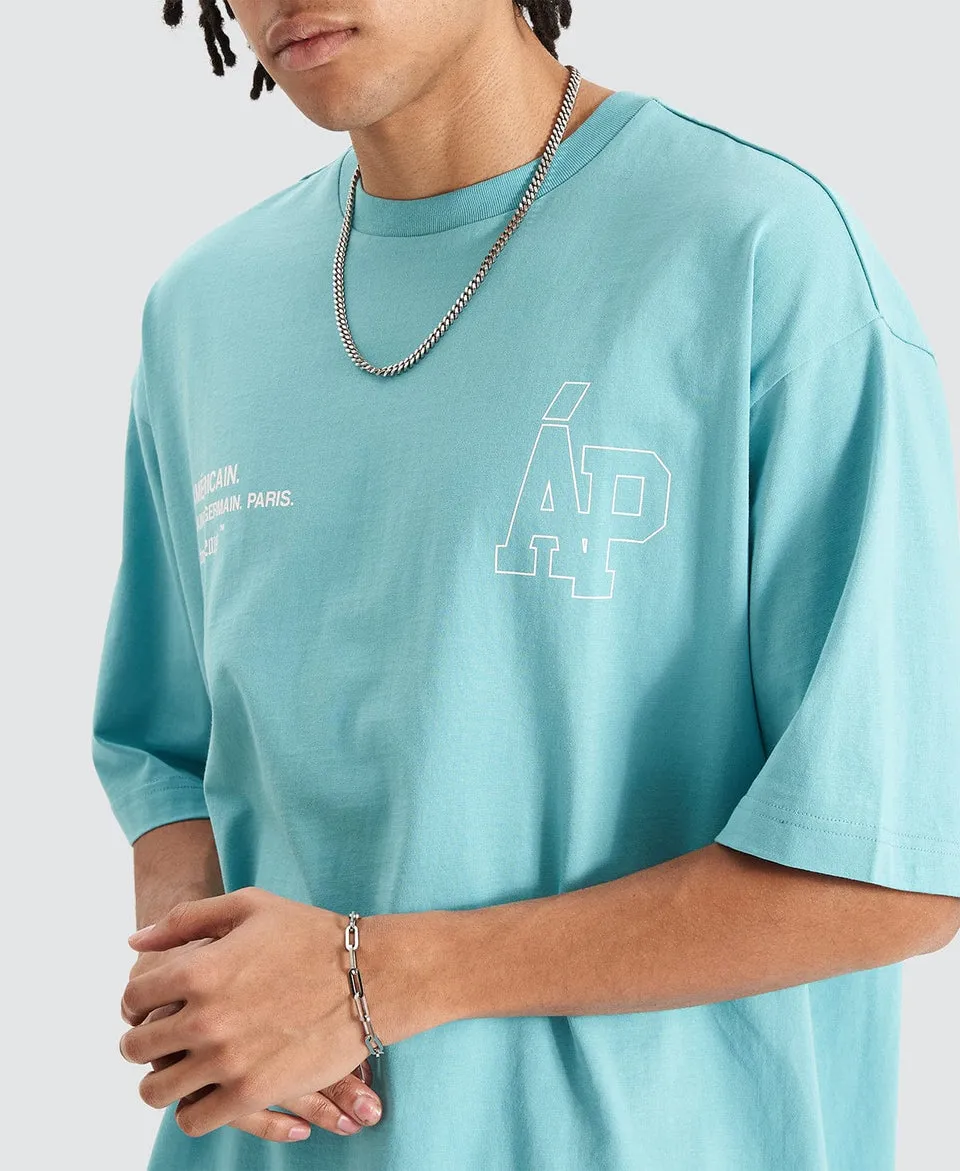AMERICAIN Seine Extra Oversized T-Shirt - Aquarelle Green