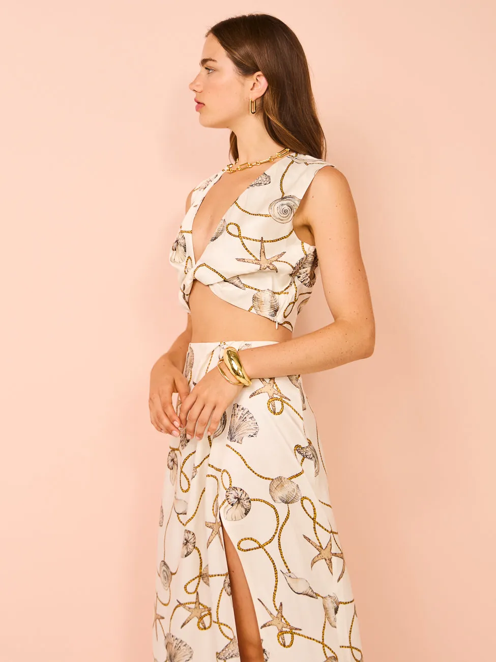 Bec & Bridge Bayside Slip Maxi Skirt in Parisian Shell