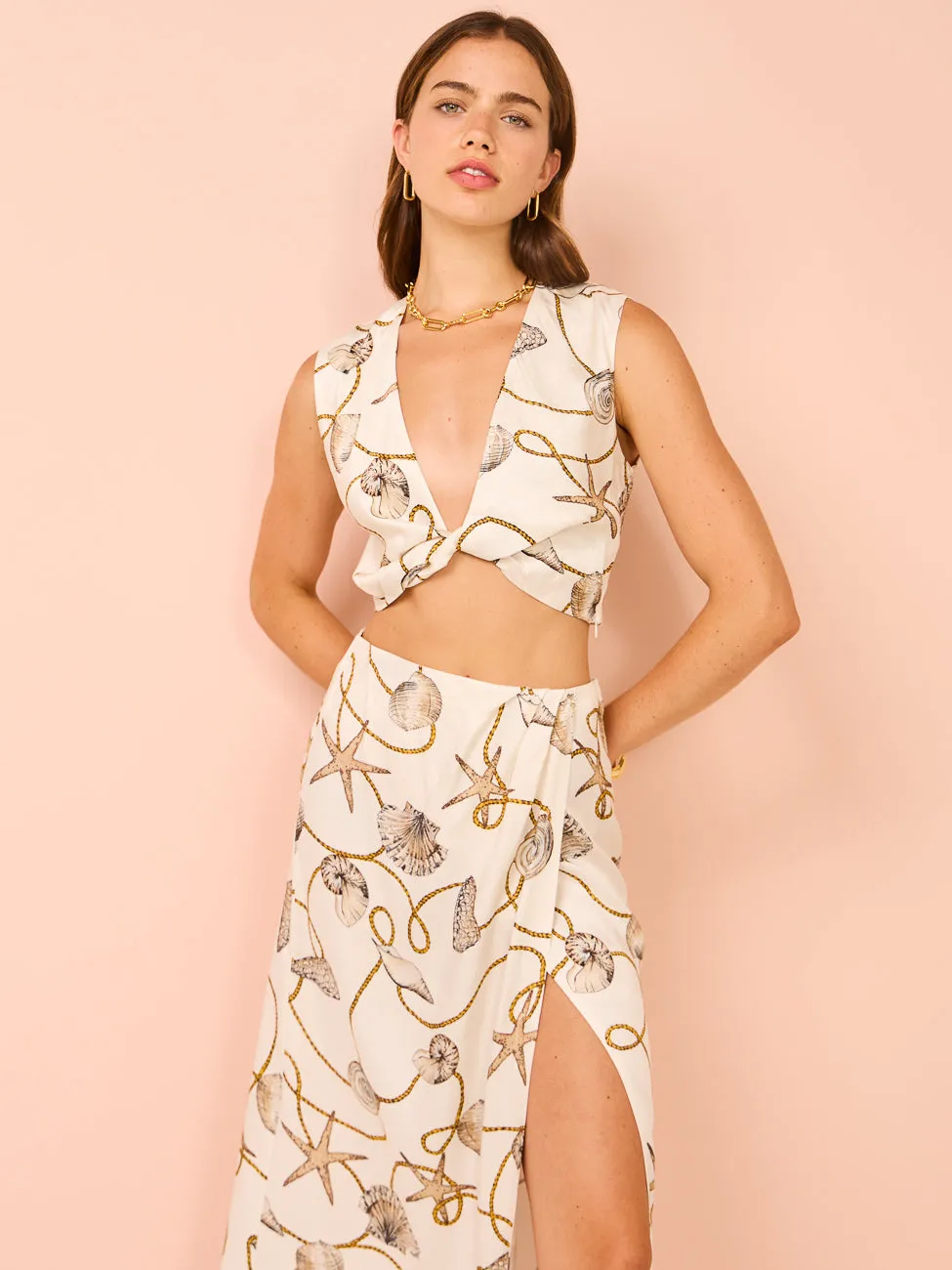 Bec & Bridge Bayside Slip Maxi Skirt in Parisian Shell