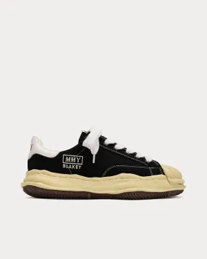 Blakey Vintage-Like Original Sole Canvas Black Low Top Sneakers