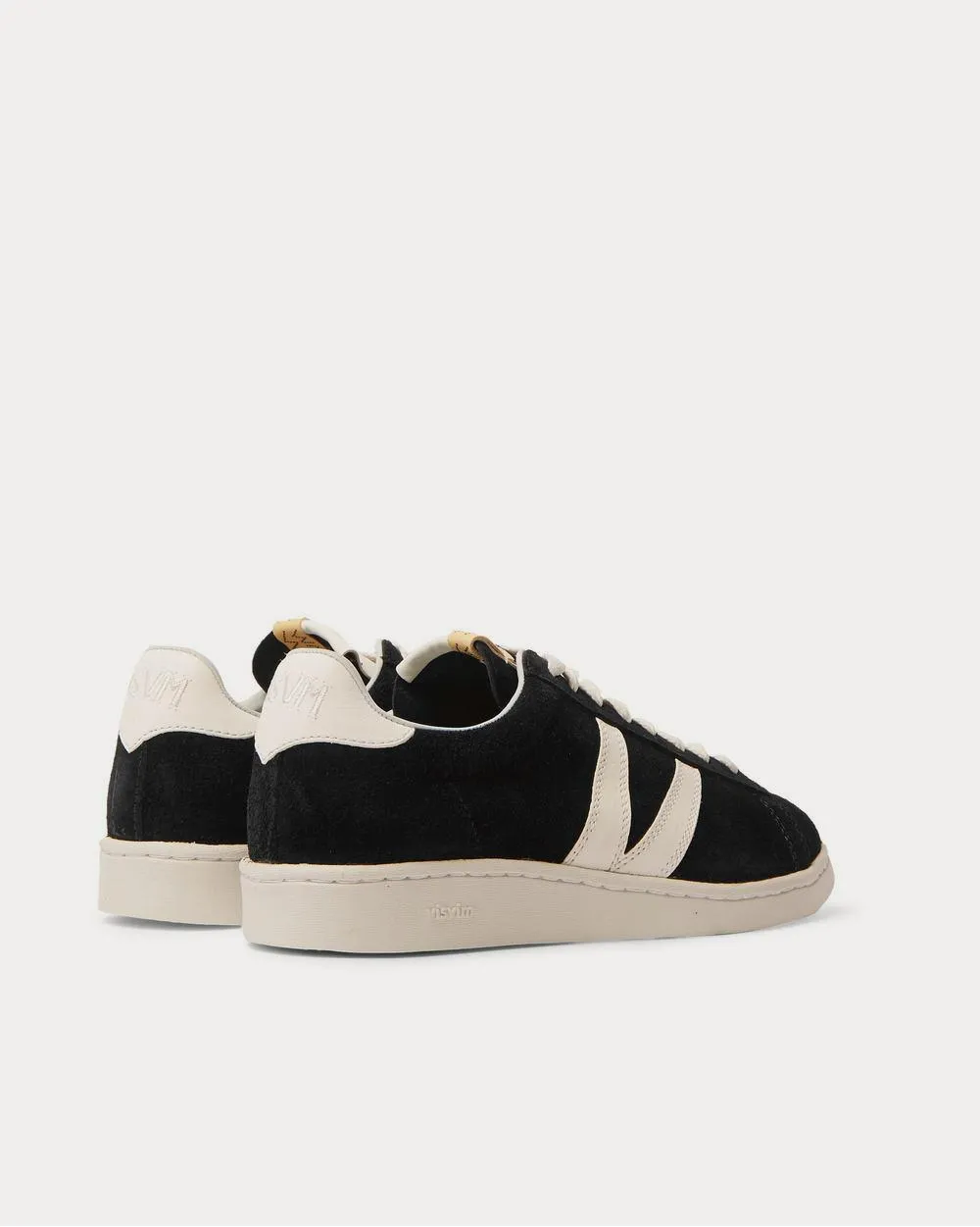 Corda-Folk Leather-Trimmed Suede  Black low top sneakers