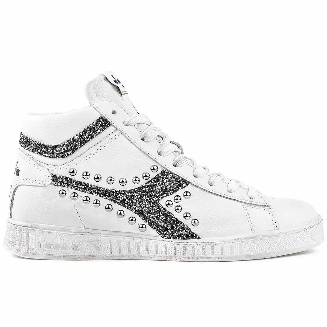 Diadora Game L High con Glitter e Borchie
