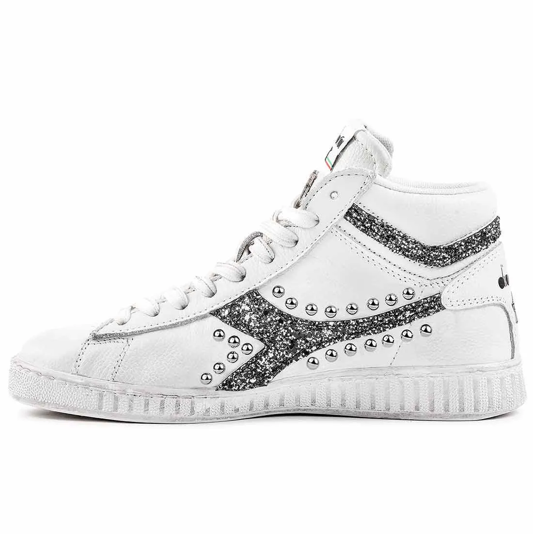 Diadora Game L High con Glitter e Borchie