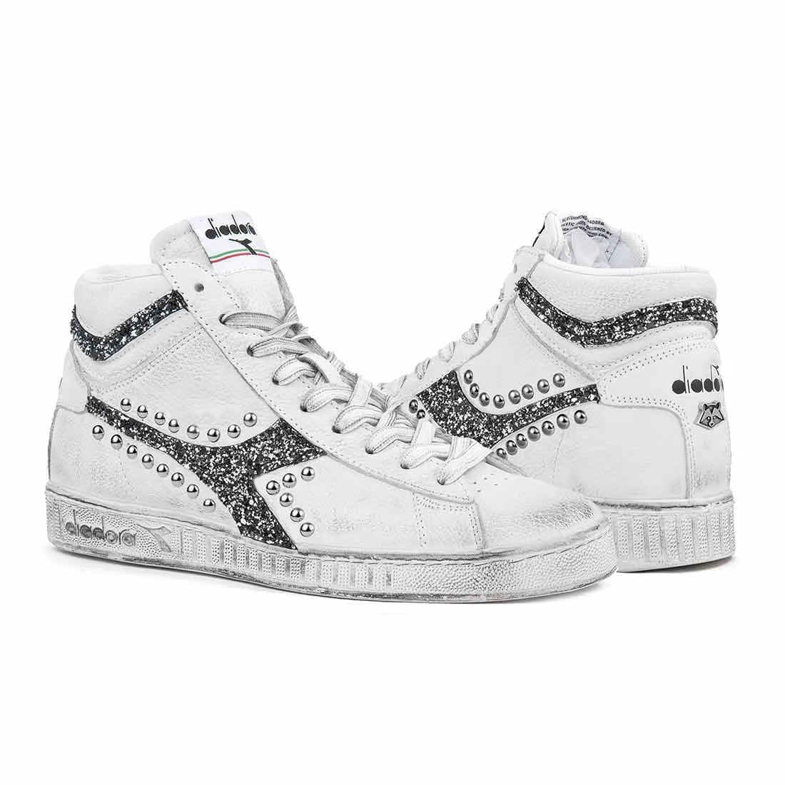 Diadora Game L High con Glitter e Borchie