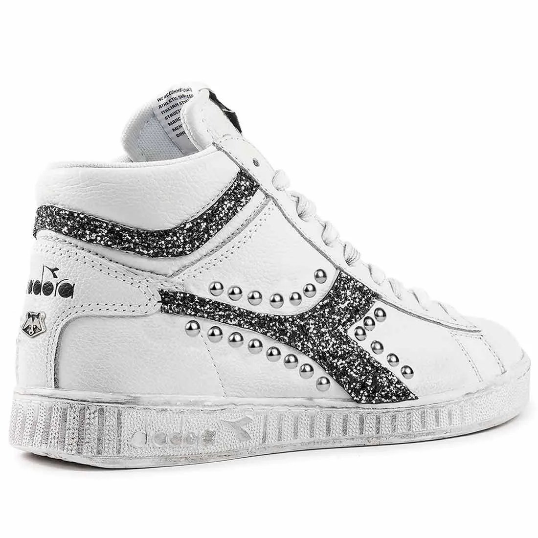 Diadora Game L High con Glitter e Borchie