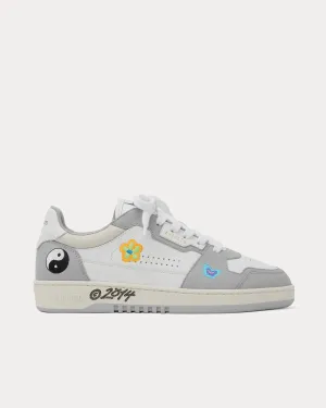 Dice Lo Embroidery White / Grey Low Top Sneakers