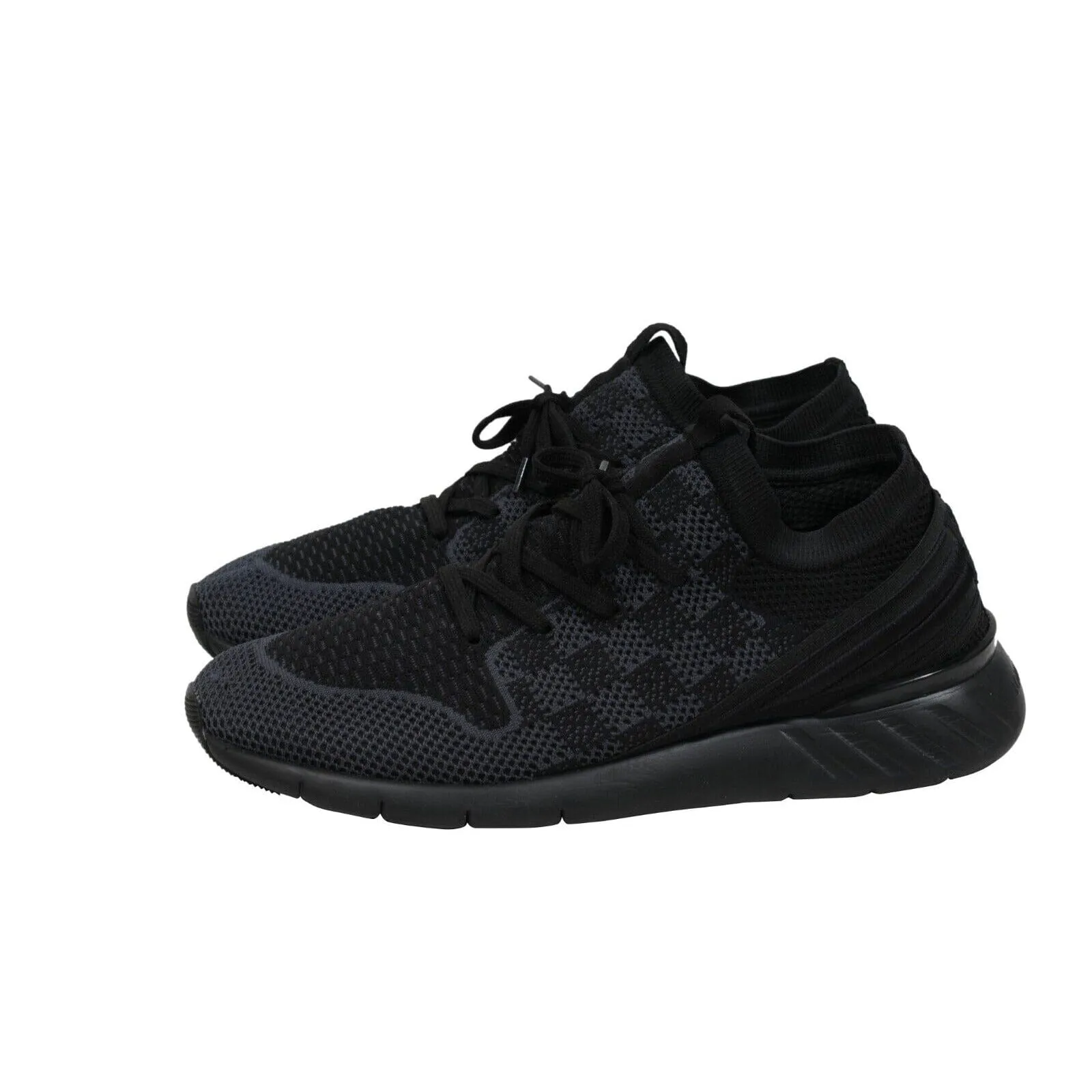 Fastlane Sneakers Black Grey Damier Knit Trainers