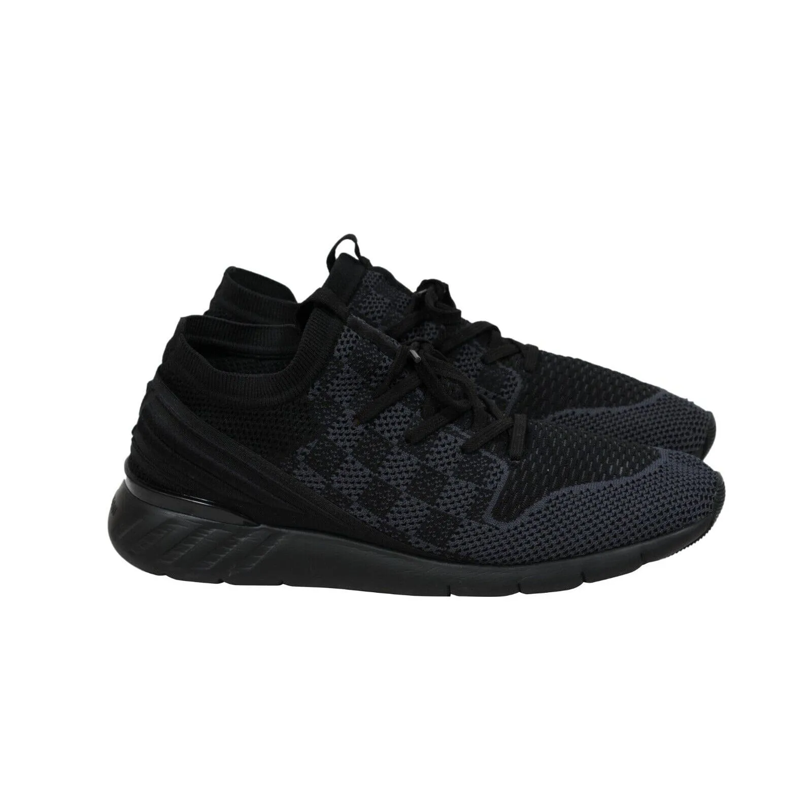 Fastlane Sneakers Black Grey Damier Knit Trainers