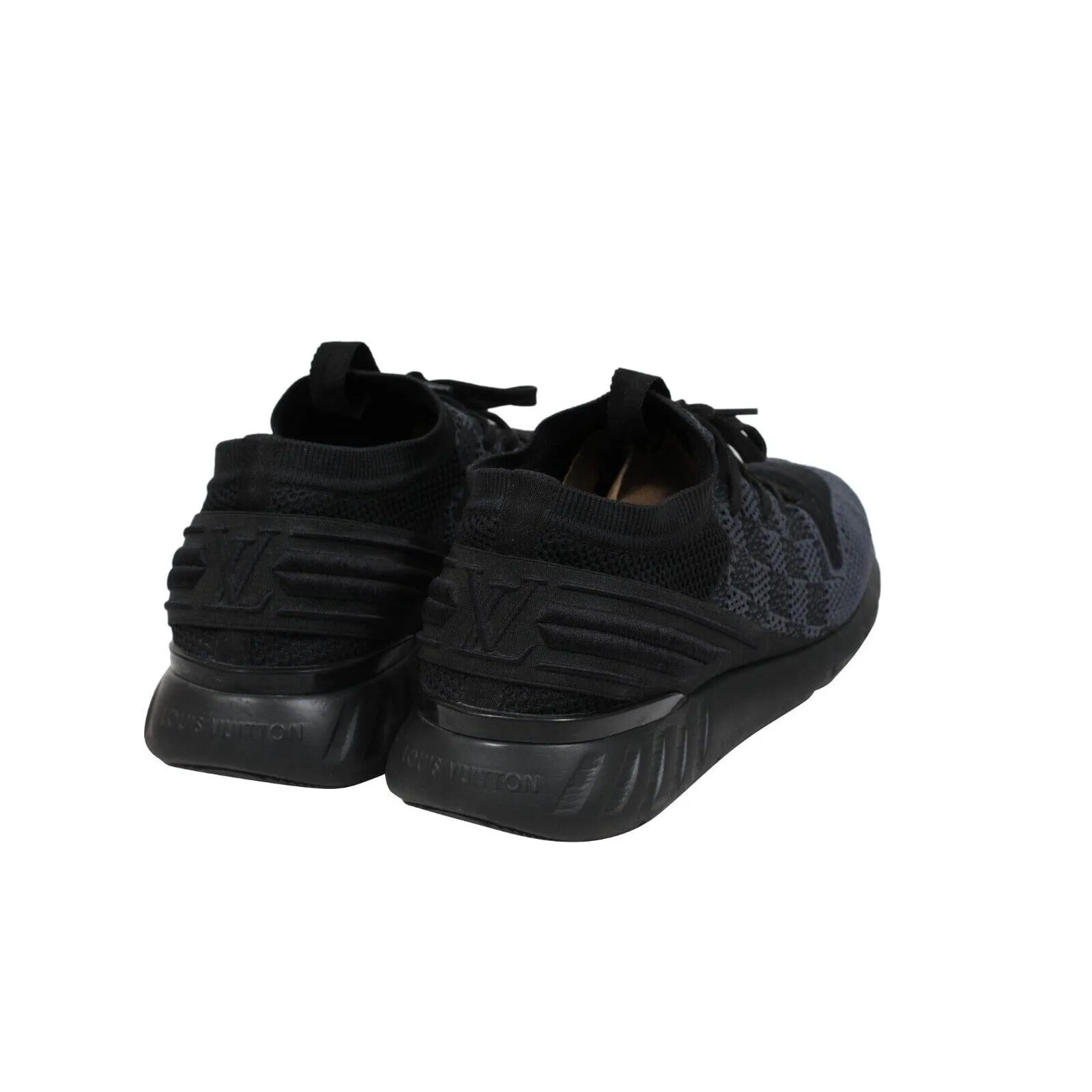 Fastlane Sneakers Black Grey Damier Knit Trainers