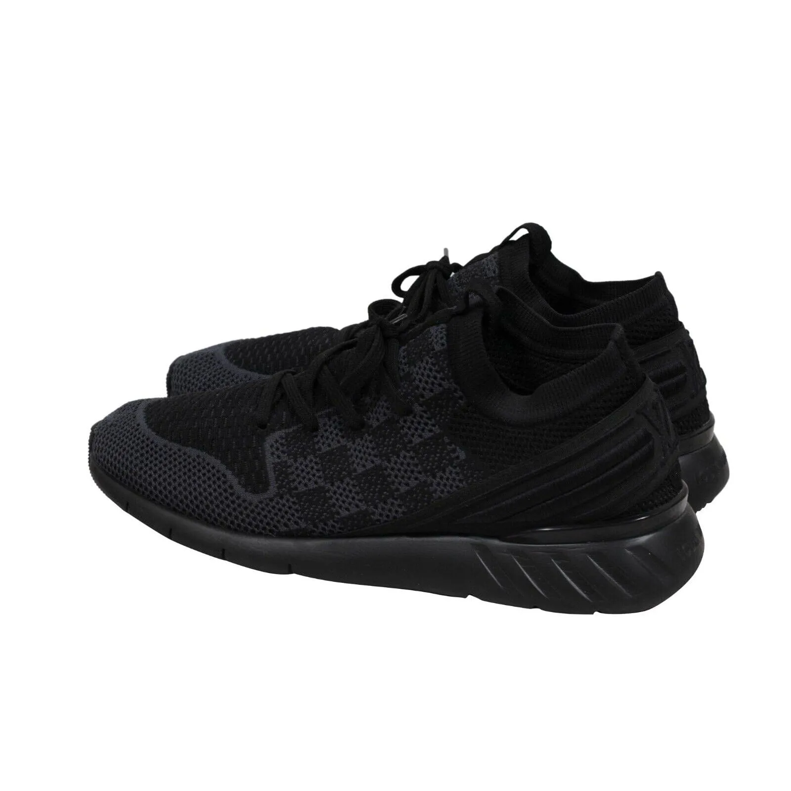 Fastlane Sneakers Black Grey Damier Knit Trainers