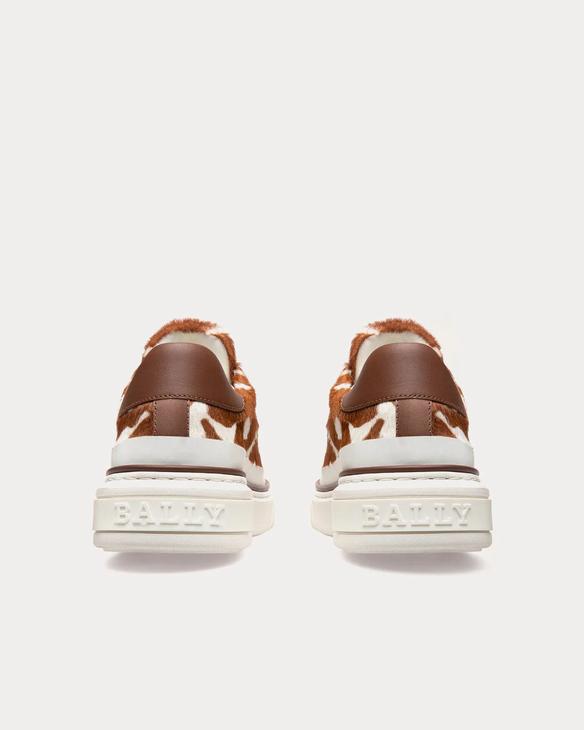 Maily Leather White / Brown Low Top Sneakers