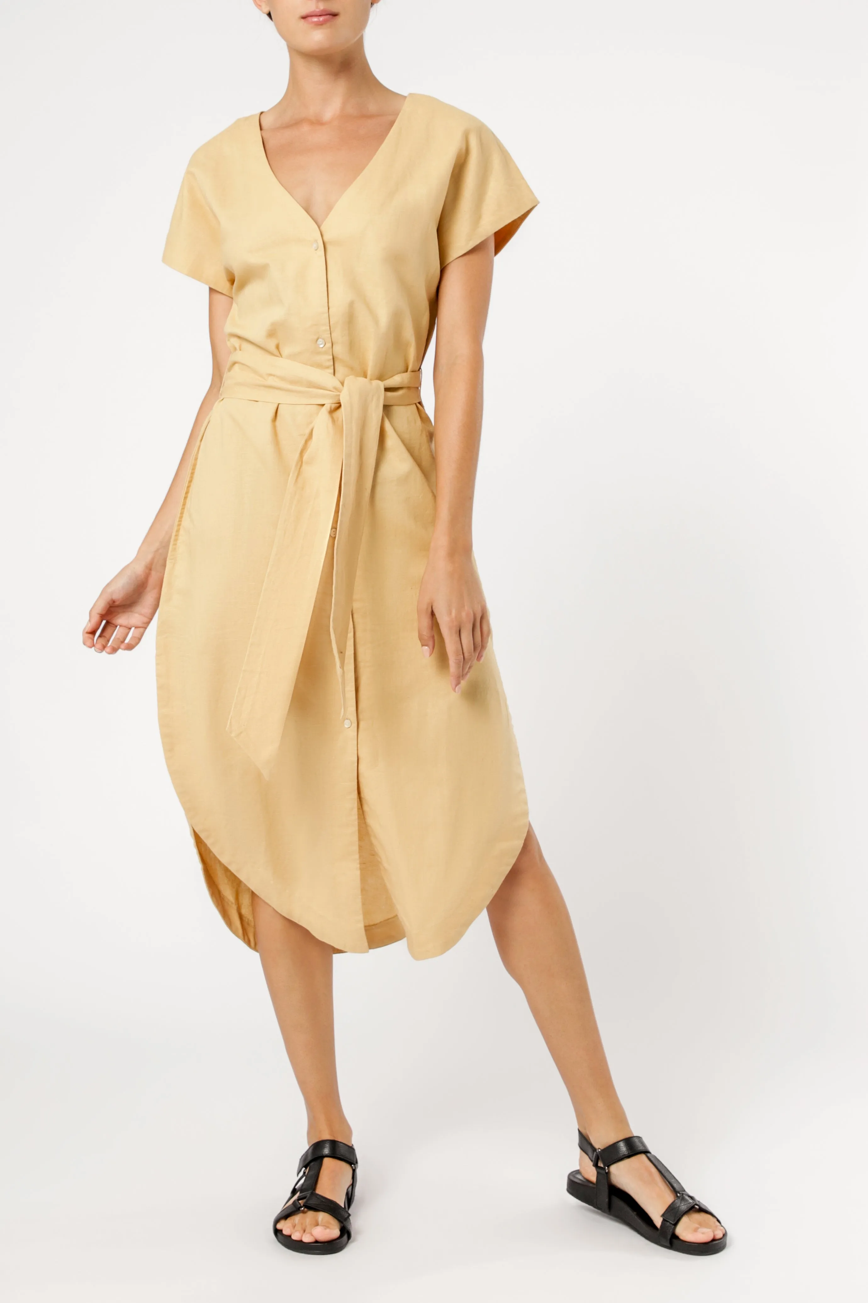 MARLEY LINEN MIDI DRESS