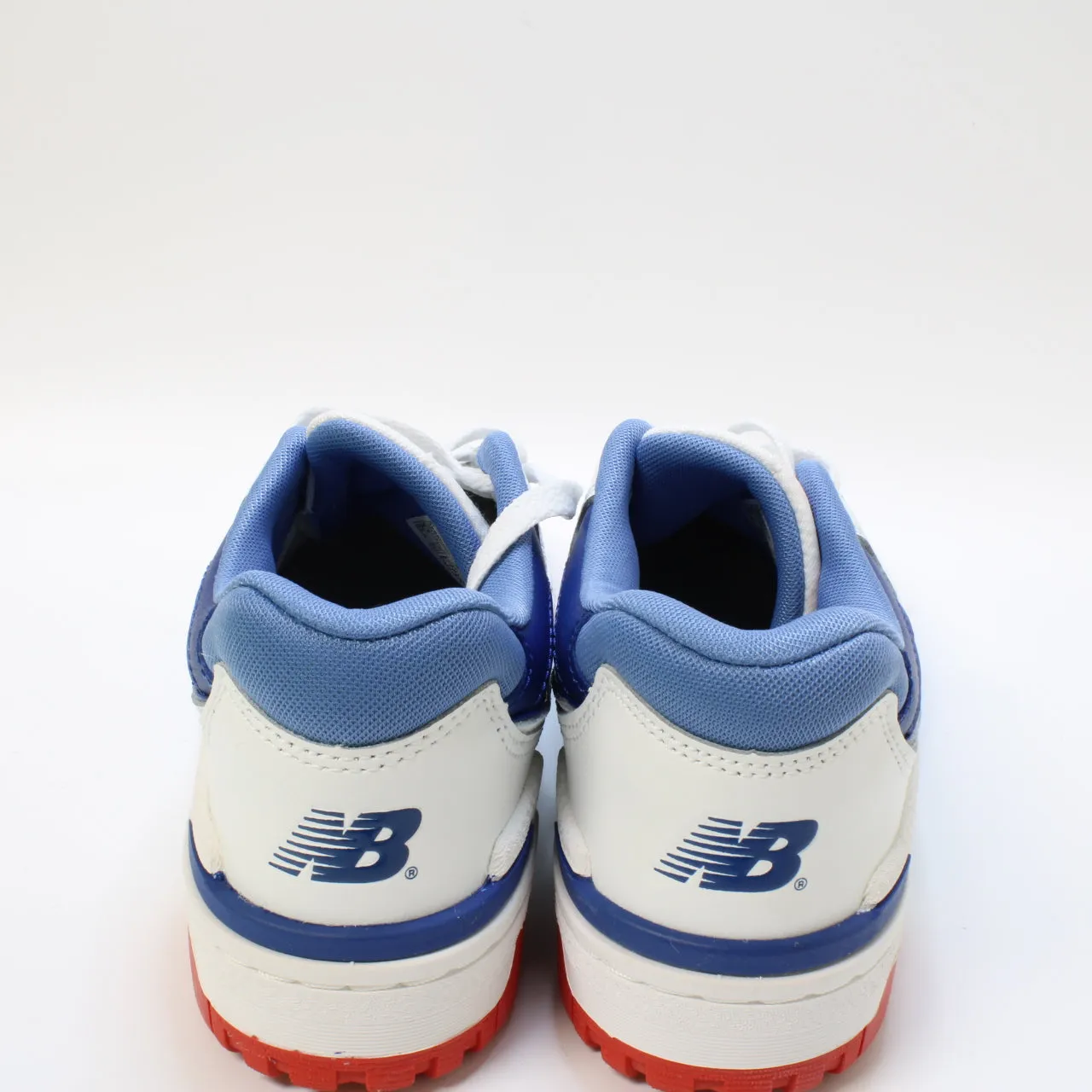 Odd Sizes - Kids New Balance BB550 Gs White Blue Navy Red - UK Sizes Right 5/Left 4