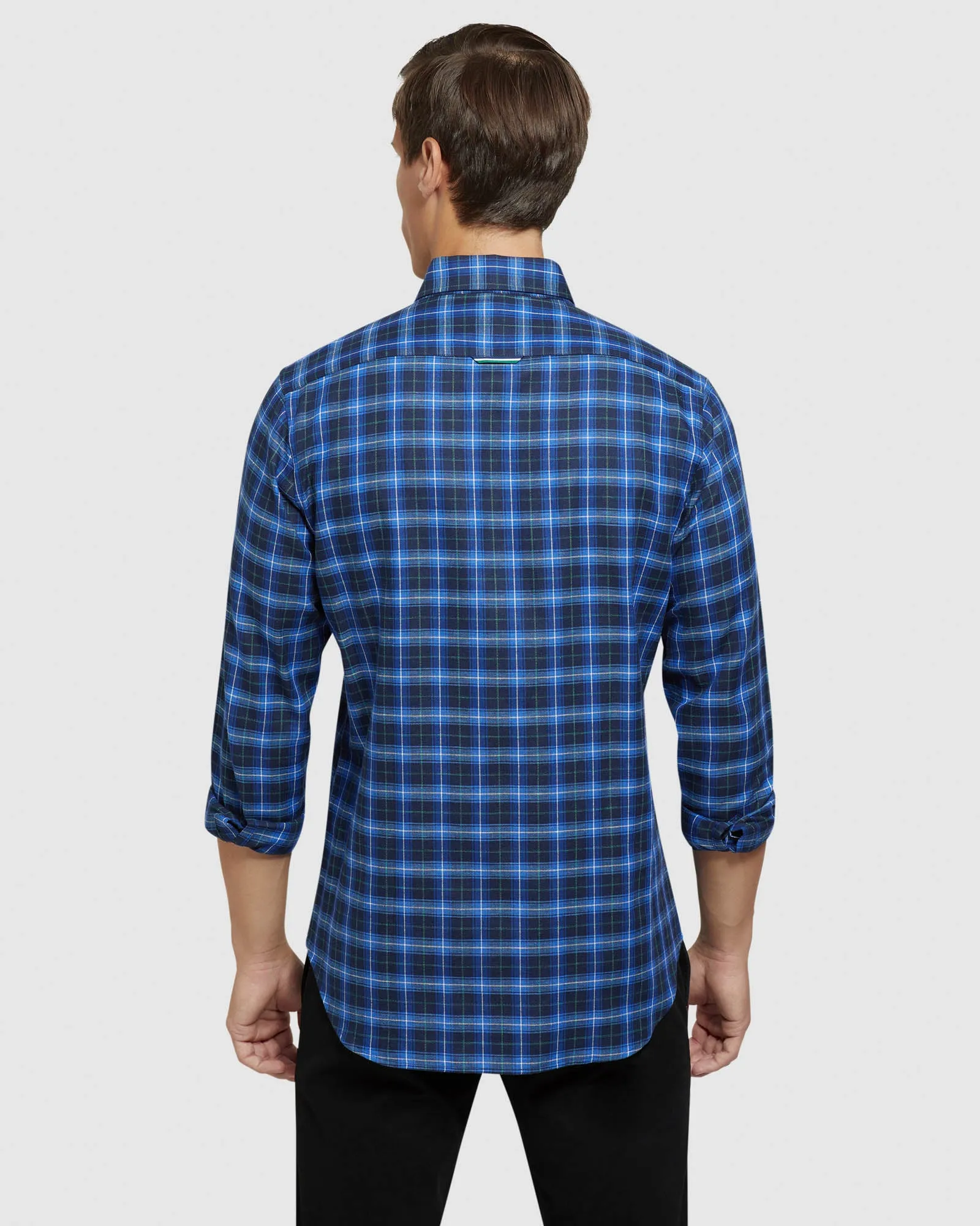 Portland Cttn/Linen Check Regular Shirt