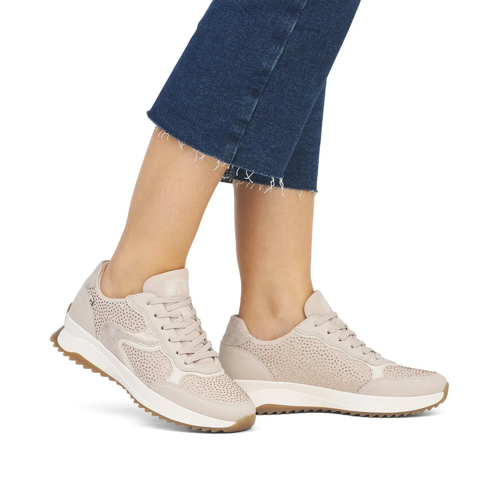 Rieker Evolution Ladies Crystal Trim Lace Up Sneaker
