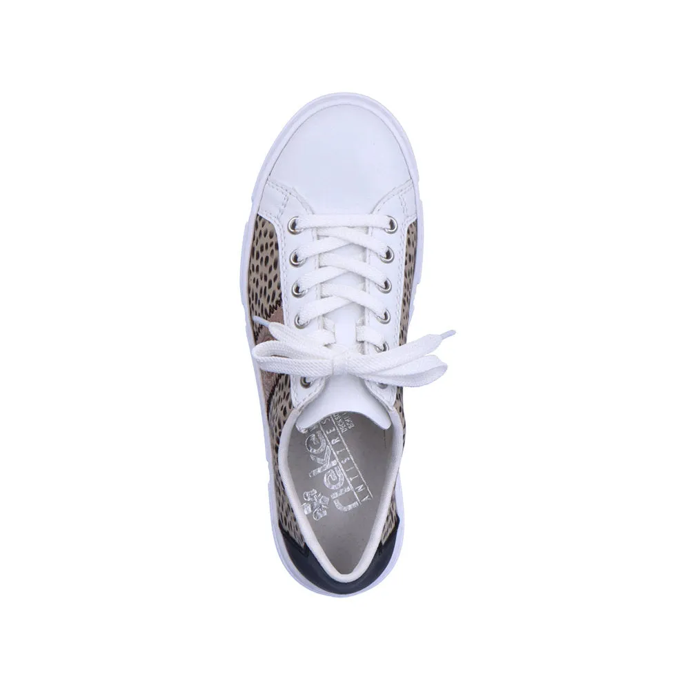Rieker Ladies Patchwork Lace Up Sneaker
