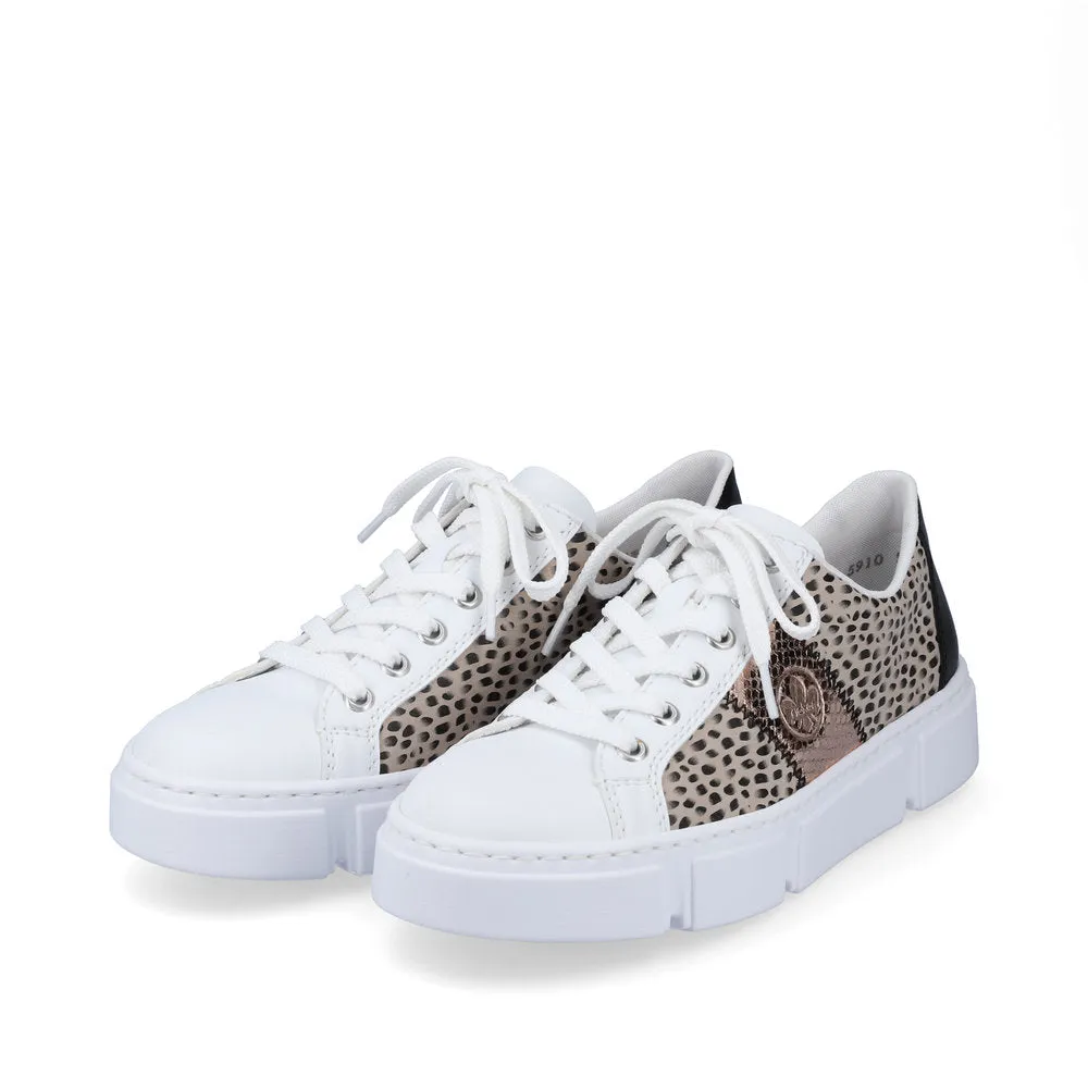 Rieker Ladies Patchwork Lace Up Sneaker