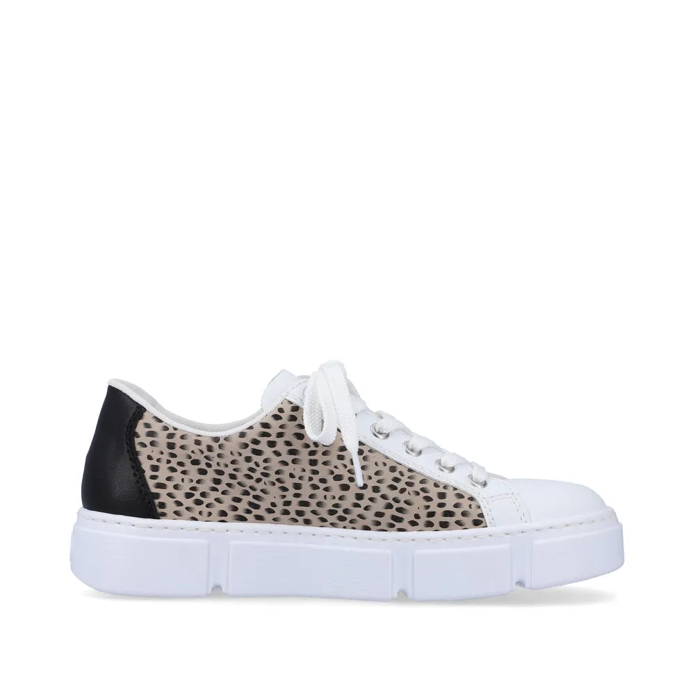 Rieker Ladies Patchwork Lace Up Sneaker