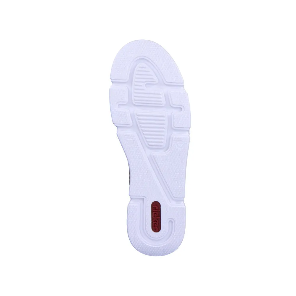 Rieker Ladies Patchwork Lace Up Sneaker