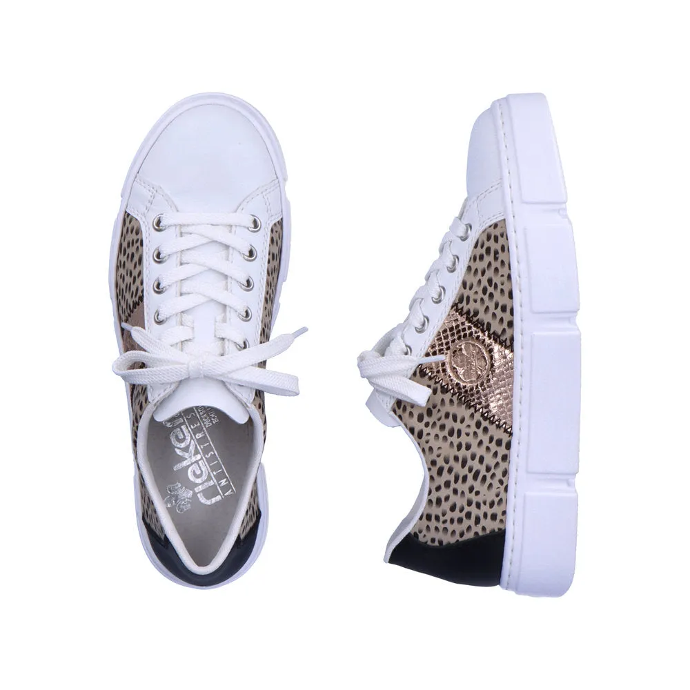 Rieker Ladies Patchwork Lace Up Sneaker