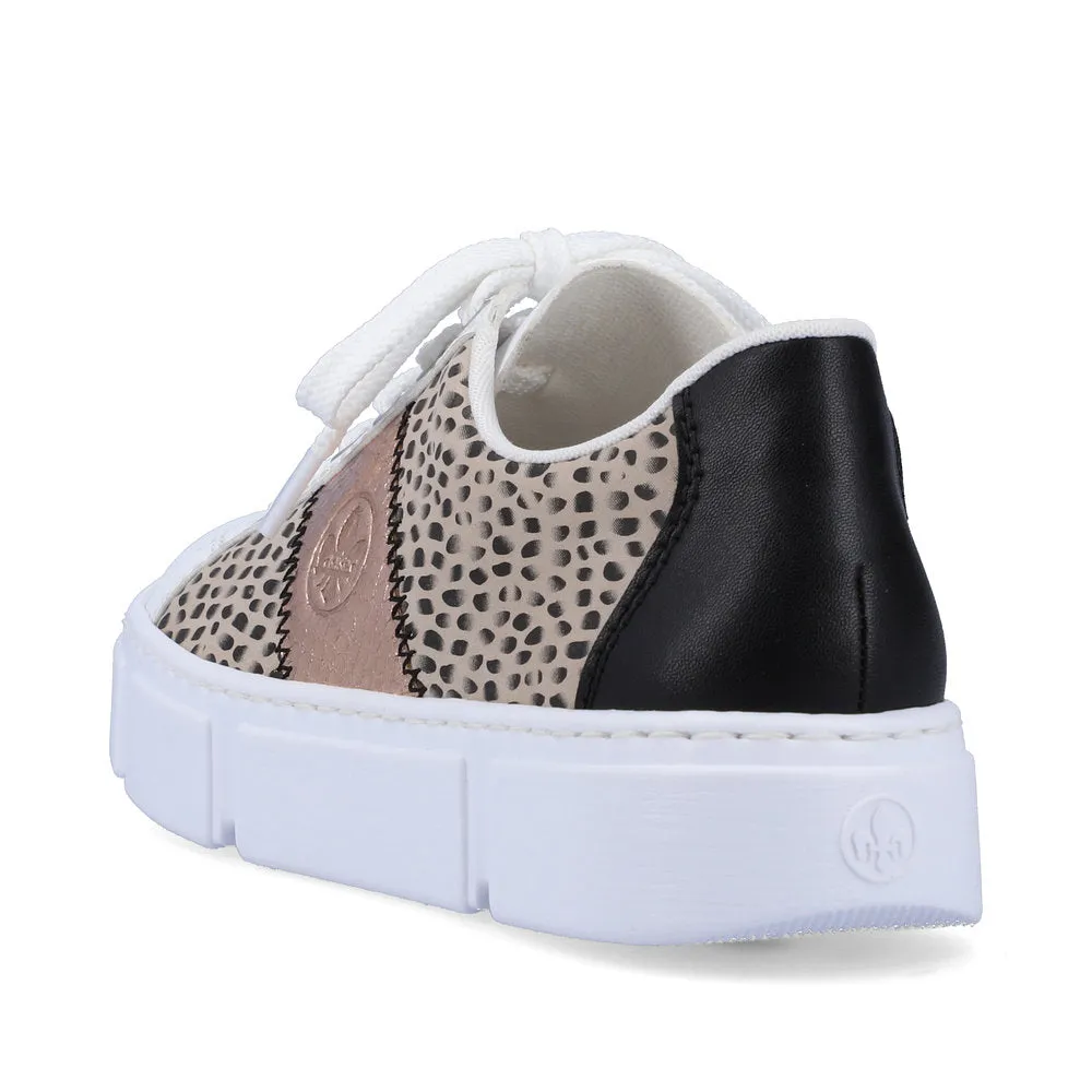 Rieker Ladies Patchwork Lace Up Sneaker