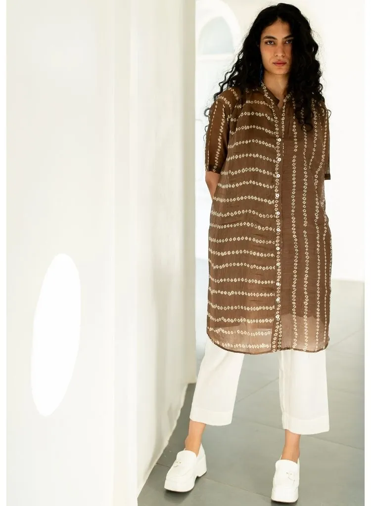 Rosewood Bandhej Tunic