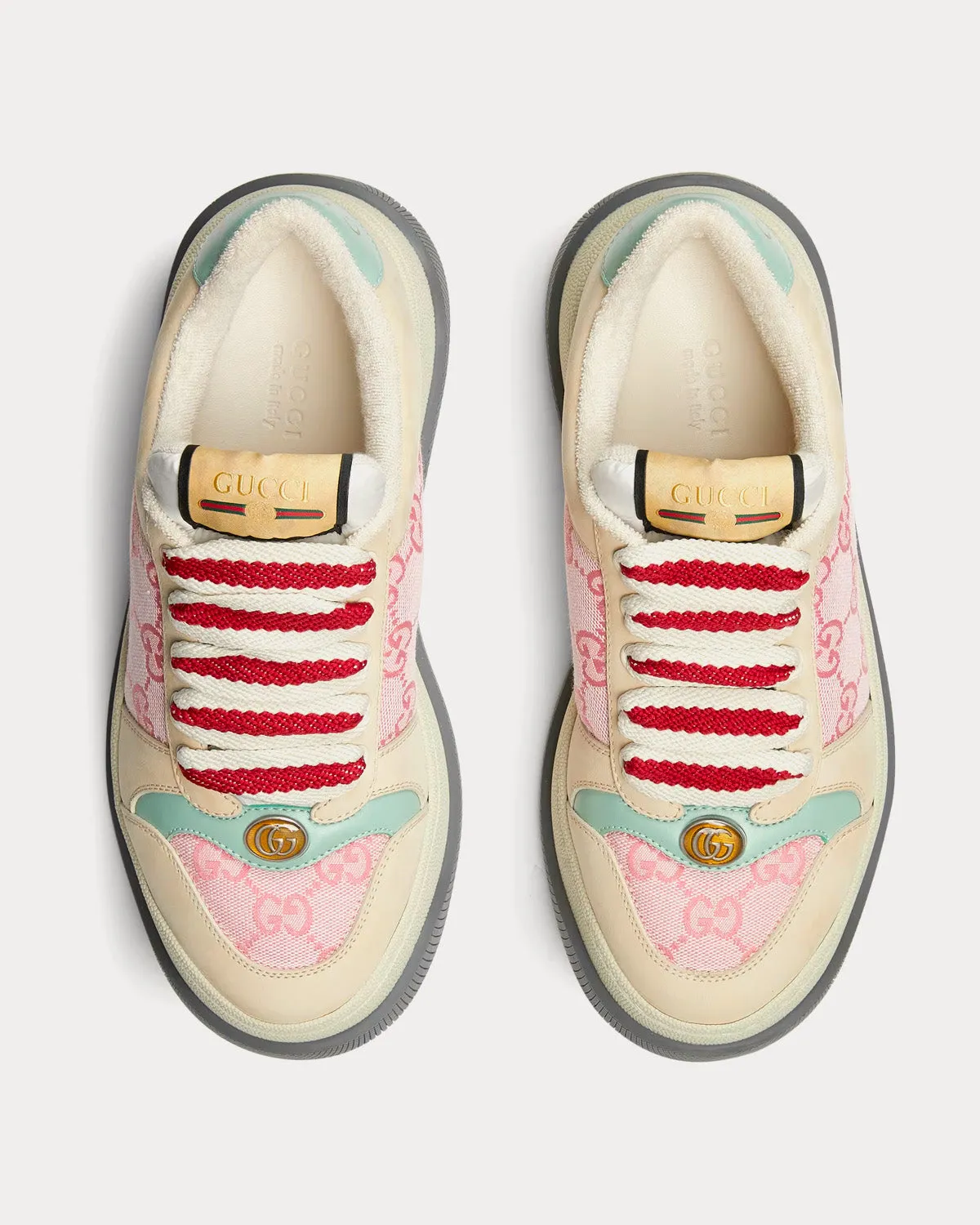 Screener GG Canvas Pink / Beige Low Top Sneakers