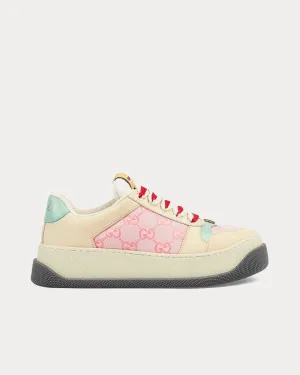 Screener GG Canvas Pink / Beige Low Top Sneakers
