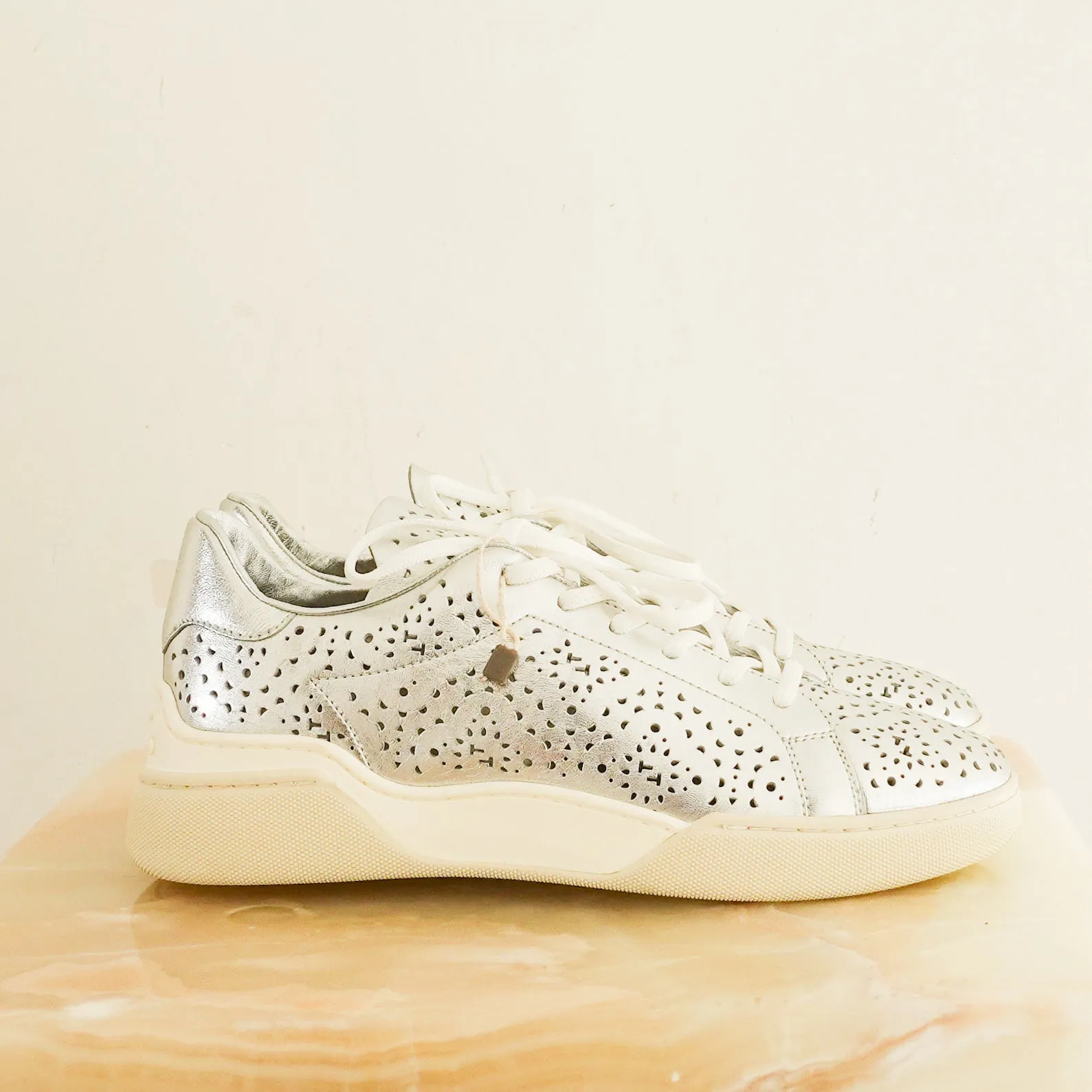 Silver trainers RRP £500