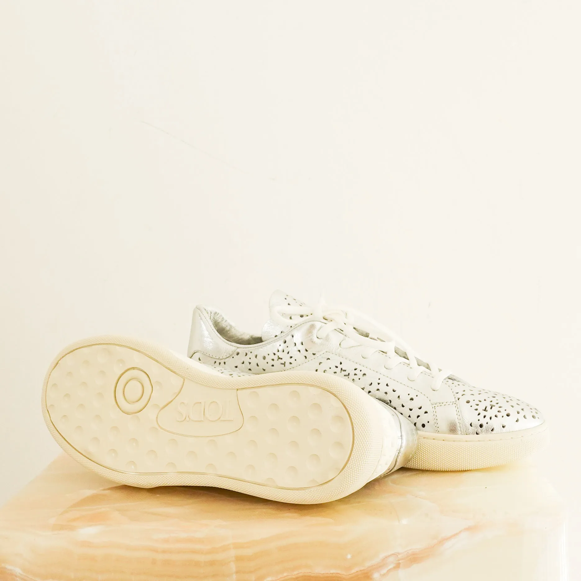 Silver trainers RRP £500