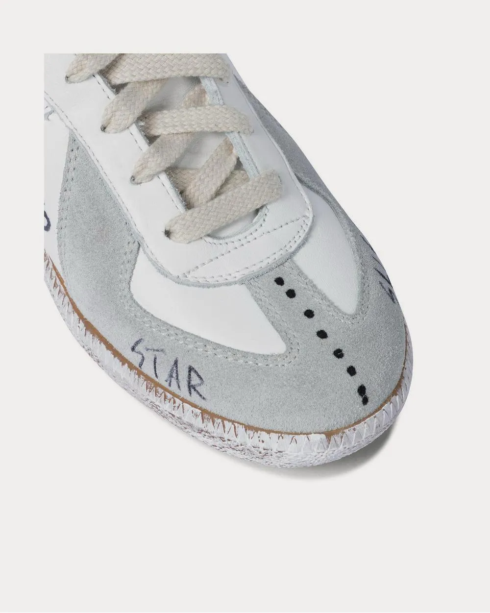 Vintage Graffiti White Low Top Sneakers