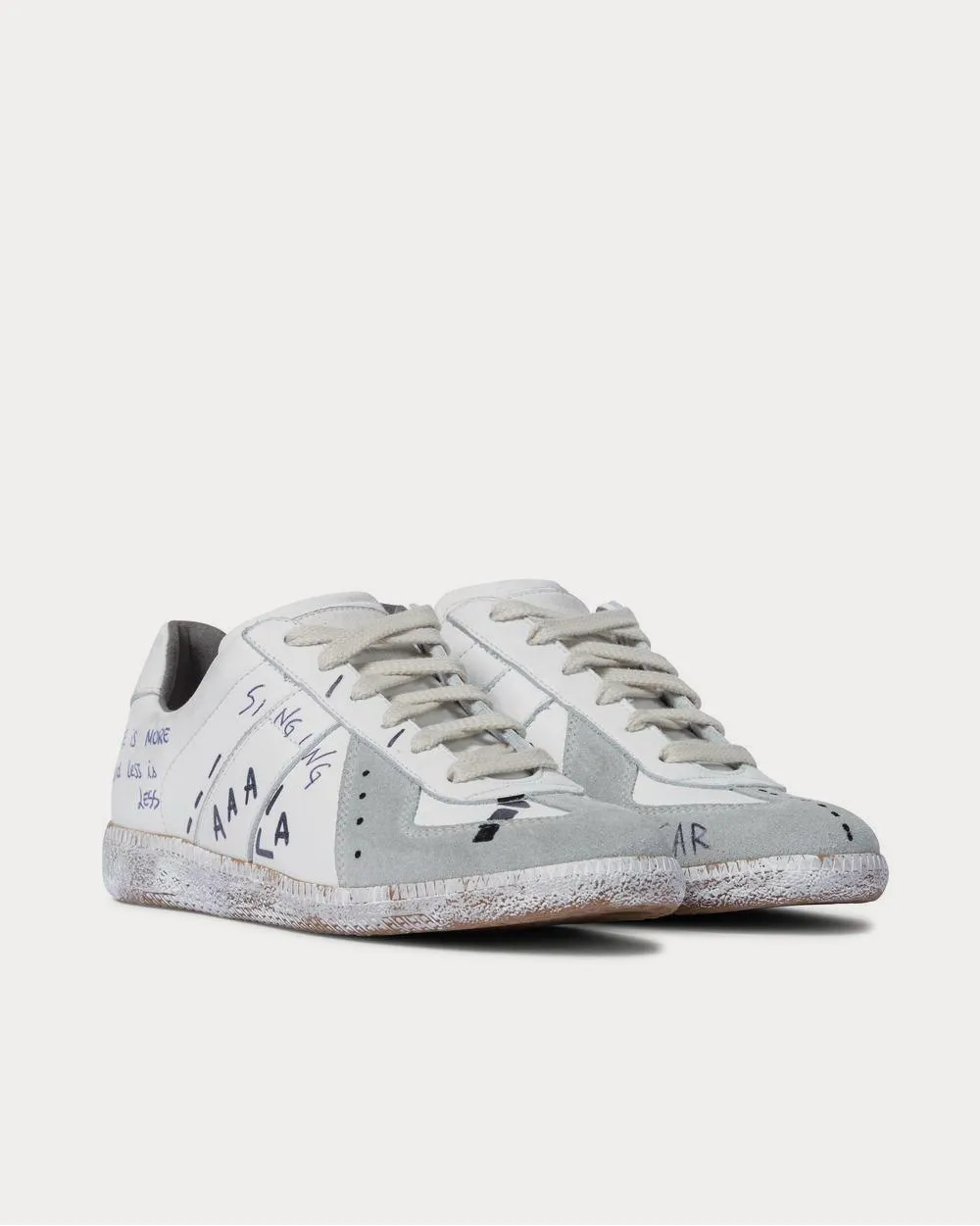Vintage Graffiti White Low Top Sneakers
