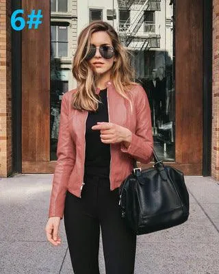 Women's PU Leather Jacket - Great for Casual or Formal Occasions