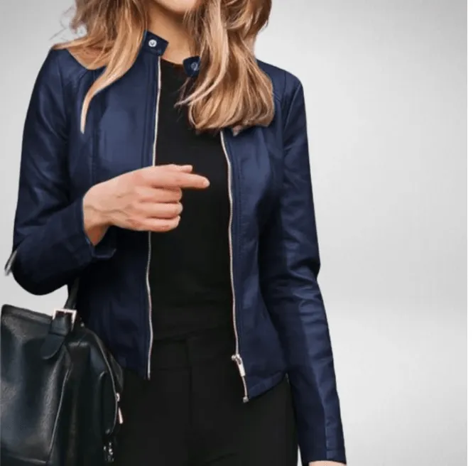 Women's PU Leather Jacket - Great for Casual or Formal Occasions