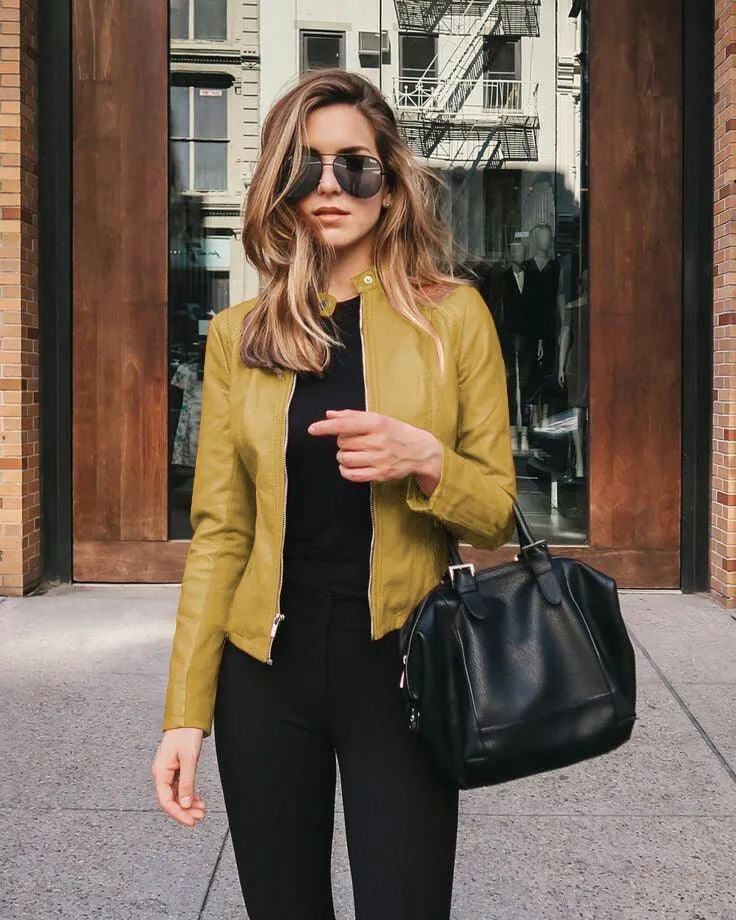 Women's PU Leather Jacket - Great for Casual or Formal Occasions